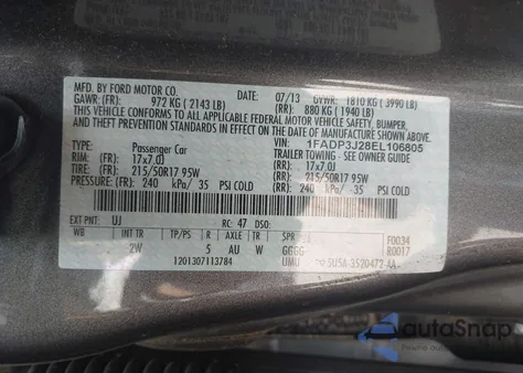 2014 Ford Focus Titanium from USA, damaged, VIN 1FADP3J28EL106805